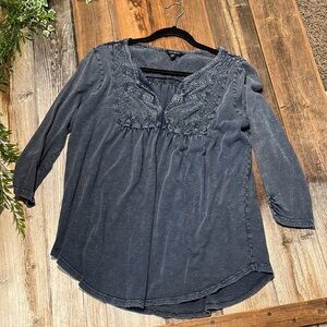 Dark Blue Gray Lucky Brand Shirt XL